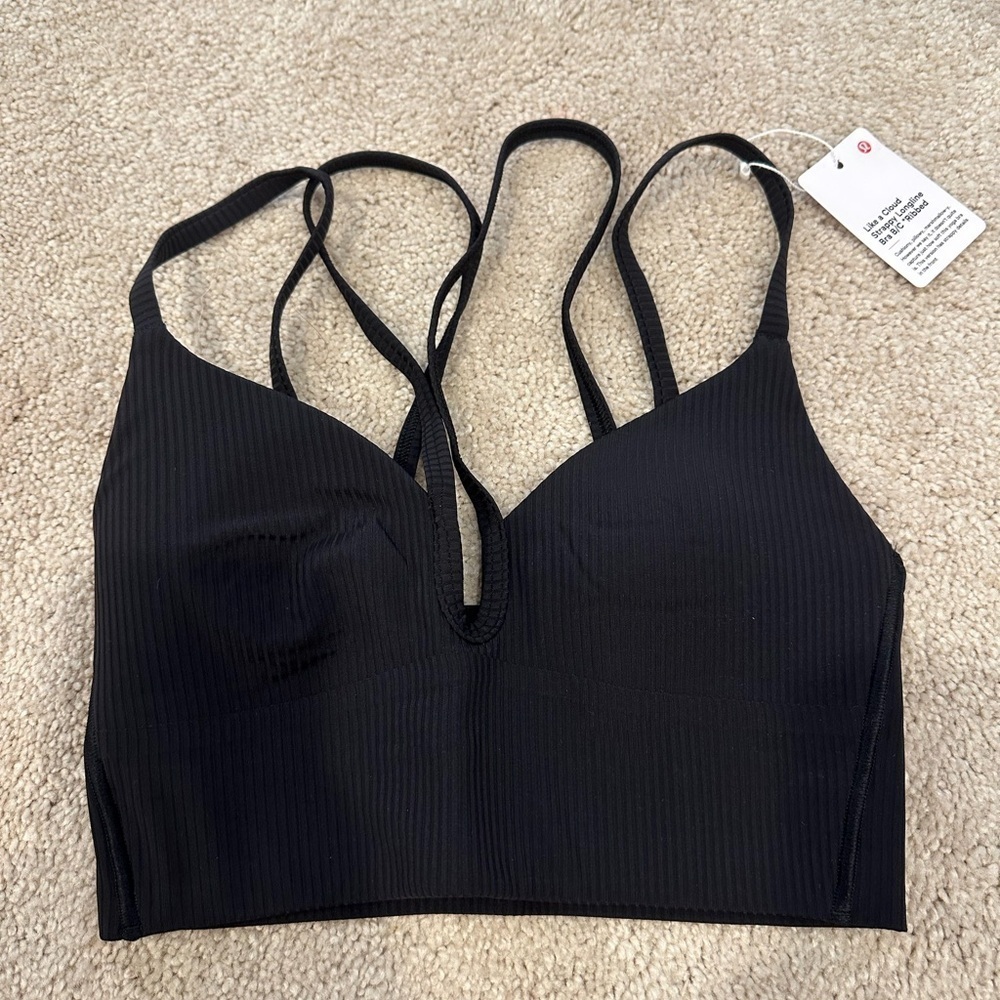 lululemon Like a Cloud Strappy Longline Ribbed Bra B/C Cup Size 2 NWT - Picture 4 of 6